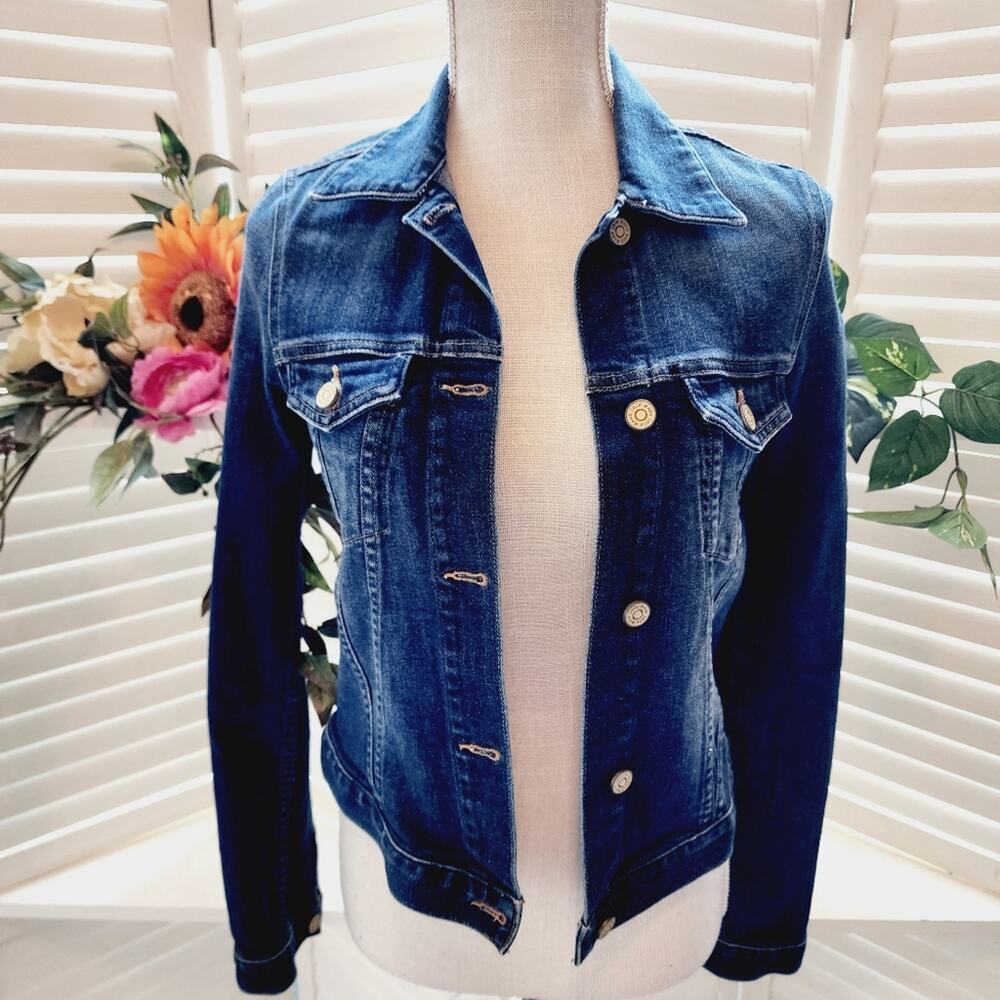 Joie Button Down Blue Jean Jacket With Pockets Size Xs